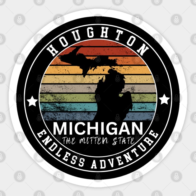 Houghton Michigan Sticker by Energized Designs